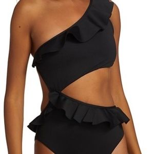 Zimmermann Poppy Cutout Ruffled One-Piece Swimsuit